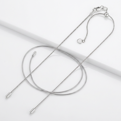 Sterling Silver 0.8mm Adjustable Snake Chain