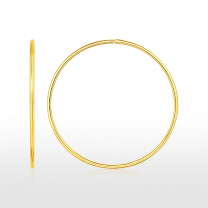 Endless Hoop Style Earring in 14K Yellow Gold