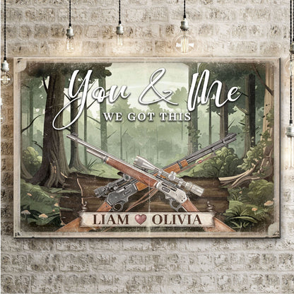 Gun Themed We Got This Couple Sign