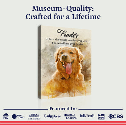 Pet Memorial Watercolor Portrait Sign