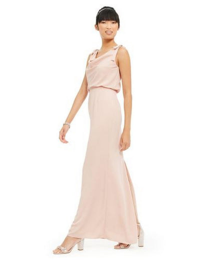 Adrianna Papell Blouson Cowlneck Gown