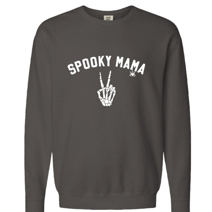 Womens 'Spooky Mama' Comfort Colors Crewneck Sweatshirt