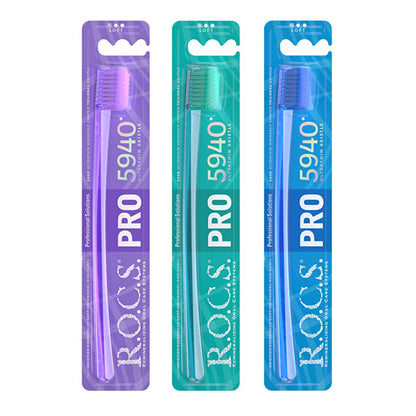 Rocs Pro Manual Toothbrush - Gentle, Effective Cleaning for Optimal Oral Hygiene