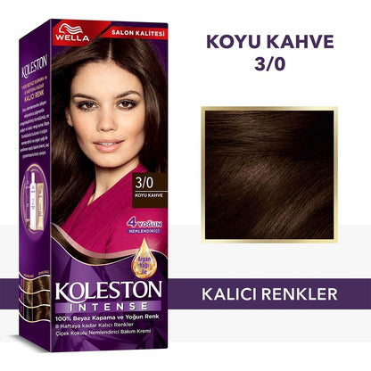 Wella Koleston Intense Permanent Hair Color Dye with Argan Oil - 100% Grey Coverage, Long-Lasting Hair Color