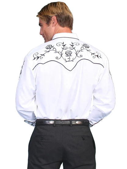 Scully Rose Colored Glasses - Mens Western Shirt