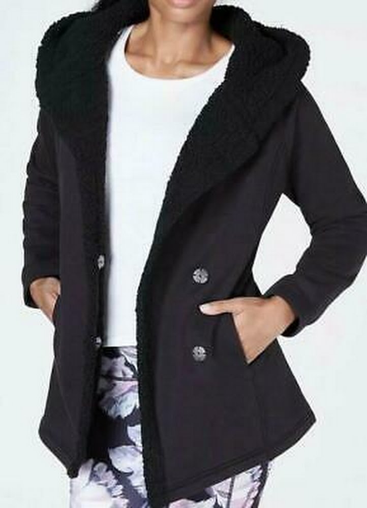 Ideology Womens Winter Faux Fur Jacket, Large