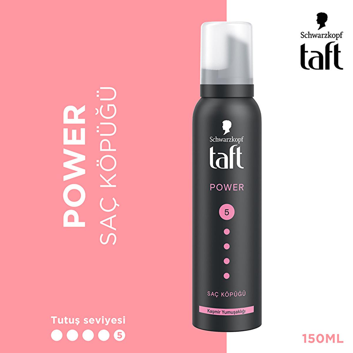 Taft Power Cashmere Hair Mousse - Strong Hold Hair Mousse for Dry & Damaged Hair