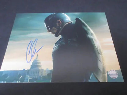 Chris Evans Signed Captain America 8x10 Photo (SSC COA)