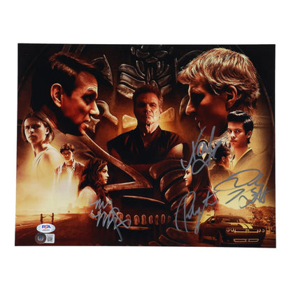 Cobra Kai Cast Signed 11x14 Photo, 4 Signatures (Beckett)