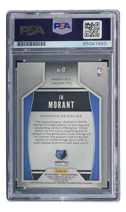Ja Morant Signed 2019-20 Panini Prizm Instant Impact #12 (PSA)