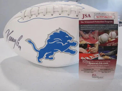 Kenny Golladay Lions Signed Logo Football (JSA COA)