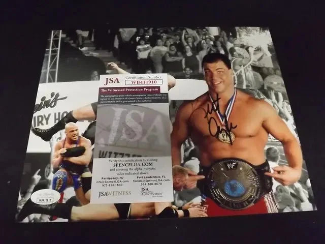 Kurt Angle Signed WWE 8x10 Photo (JSA COA)