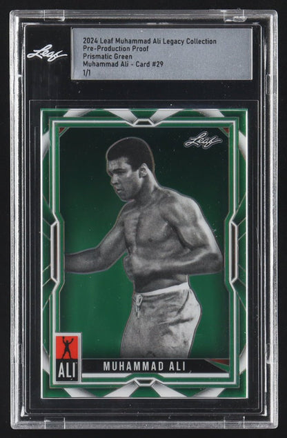 Muhammad Ali 2024 Leaf Legacy Proof Green #29, 1/1 (Leaf)