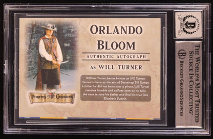 Orlando Bloom Signed Pirates Custom Card (BGS Auto 10)