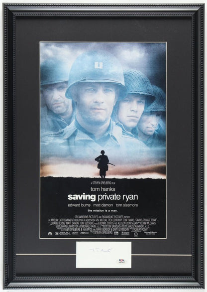 Tom Hanks Signed "Saving Private Ryan" Custom Framed Cut Display (Beckett & PSA)