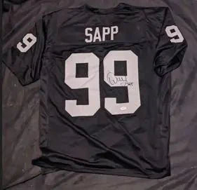 Warren Sapp Signed Black Custom Jersey (Fivestar COA)