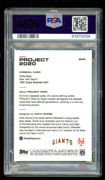 Willie Mays 2020 Topps Project 2020 #244 / 2440* / Keith Shore (PSA 10)