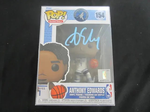 Anthony Edwards Timberwolves Signed Funko Pop #154 (PAAS COA)