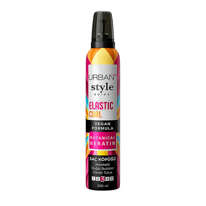 Urban Care Curl Enhancing Mousse with Botanical Keratin Complex - Lightweight, Long-Lasting Curl Definition & UV Protection