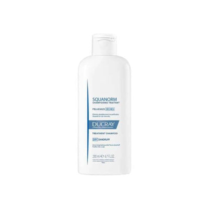 Ducray Squanorm Dry Dandruff Treatment Shampoo - Anti-Dandruff, Moisturizing, 6.76 fl oz