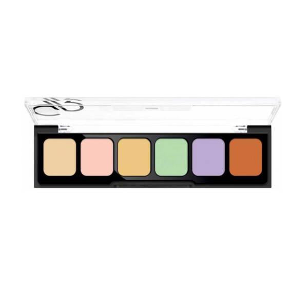 Golden Rose Camouflage Cream Palette - High Coverage Concealer for Flawless Skin, 6 Shades, 2g Each