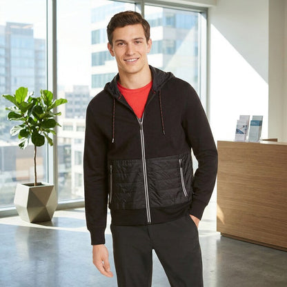 Michael Kors Men's Kors X Tech Padded Full-Zip Hoodie, Medium
