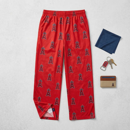 MLB Los Angeles Boys Sleepwear All Over Print Pants,4/Small