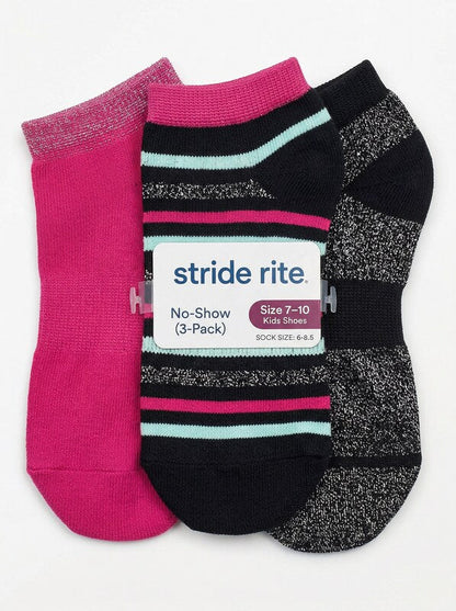 Stride Rite No-Show (3-Pack) Assorted, Size Shoe, Size 7?10 Kids Shoes