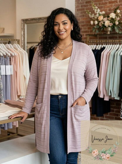 Belldini Plus Size Textured Open-Front Cardigan, Size 3X