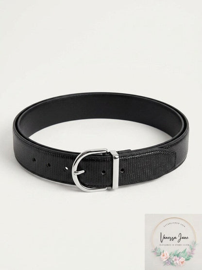 Steve Madden Men's  Reversible Pant Belt, Size Large/Black