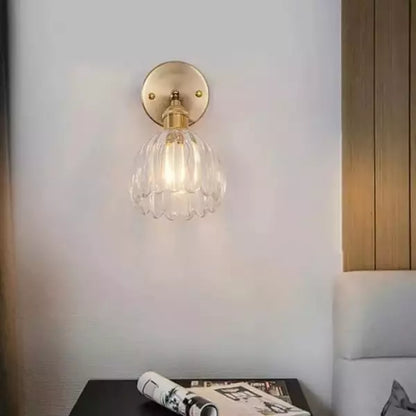 Tulip Glass Wall Lamp Retro Flower Bud Vintage Wall Light