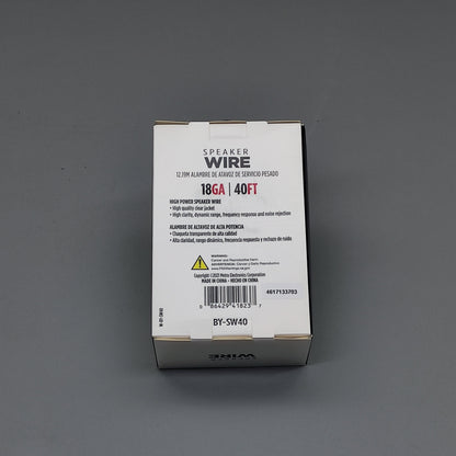 METRA SPEAKER WIRE 40' Spool 18-Gauge Speaker Wire - Clear SW40