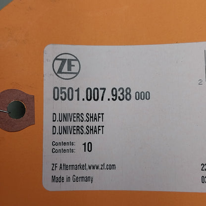 ZF UNIVERSAL AXLE SHAFT ASSEMBLY ZF0501007938