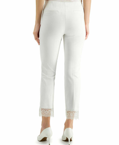 Alfani Lace-Hem Ankle Pants
