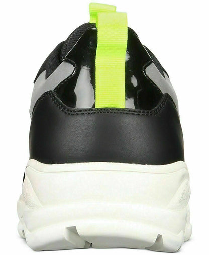 Kingside Mens Geoffrey Dad Sneaker Black Grey Neon, Size 12M