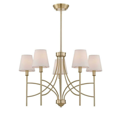 World Imports Millau Collection 5-Light Satin Gold Chandelier