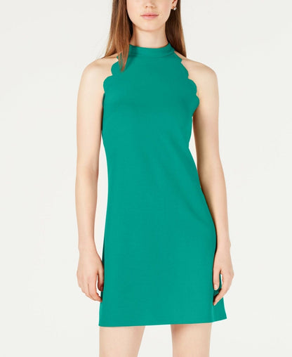 BCX Womens Juniors Sleeveless Halter Scuba Dress
