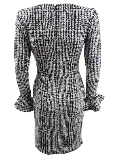 Lauren by Ralph Lauren Women's Plaid Ruched Dress