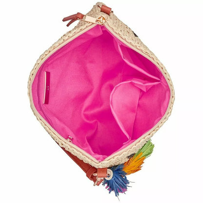 I.N.C. International Concepts Women's Tropical Straw Crossbody Bag
