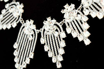 I.N.C. INC International Concepts Silver-Tone Crystal Statement Necklace, 17 +