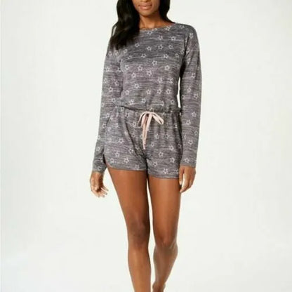 Jenni Soft Printed Knit Pajama Romper