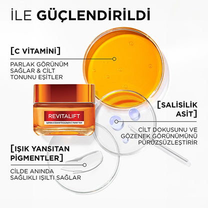 Loreal Paris Revitalift Clinical Vitamin C Face Cream - Anti-aging Moisturizer, Brightening & Pore Minimizing