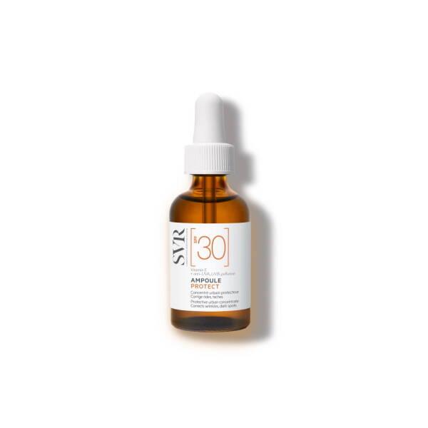 SVR Ampoule Protect SPF30 Sunscreen Serum 30ml - Antioxidant Skincare with UVA/UVB Protection