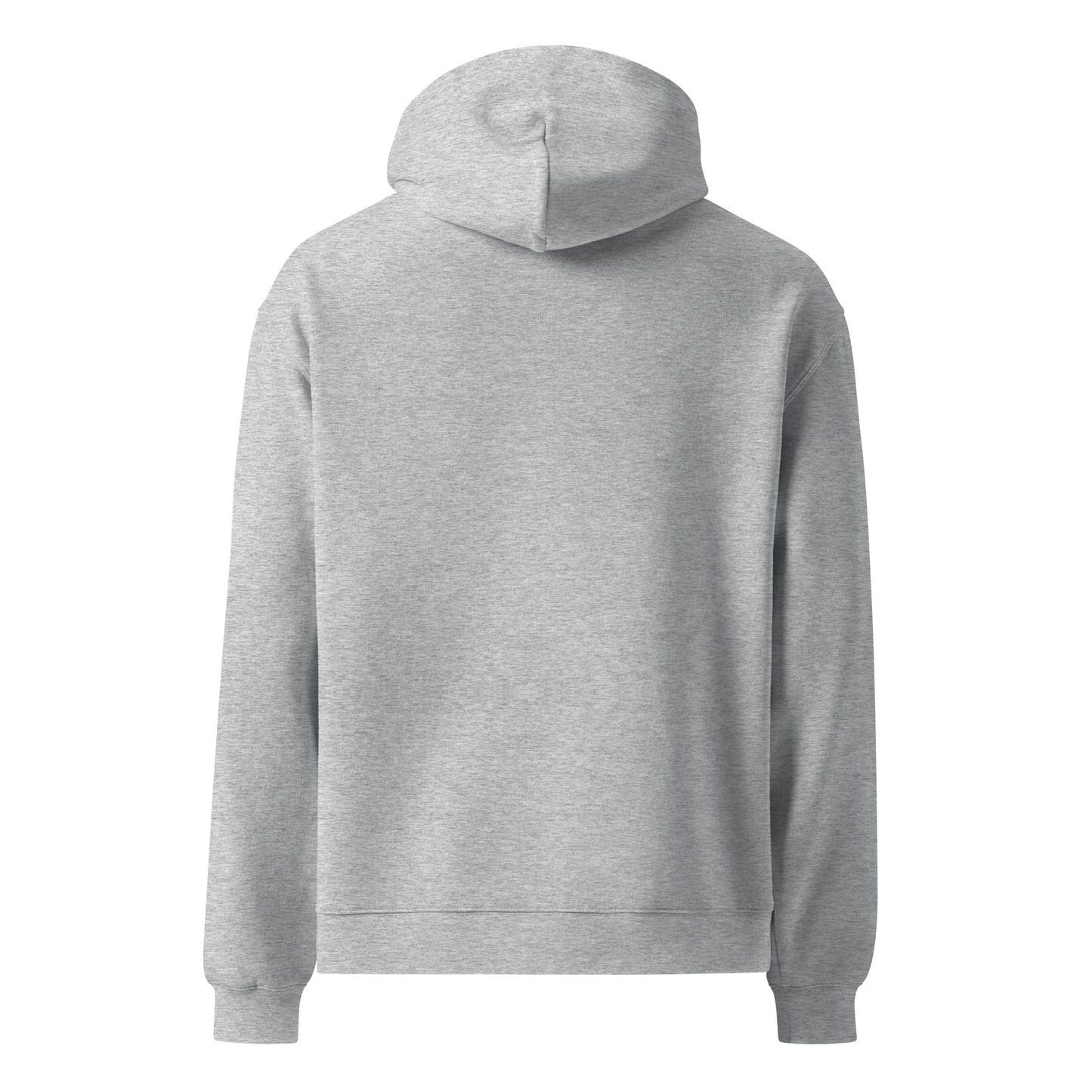 Aftrz Classics Premium Drop Shoulder Oversized Hoodie - Heather Grey with Red Logo