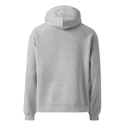 Aftrz Classics Premium Drop Shoulder Oversized Hoodie - Heather Grey with Red Logo