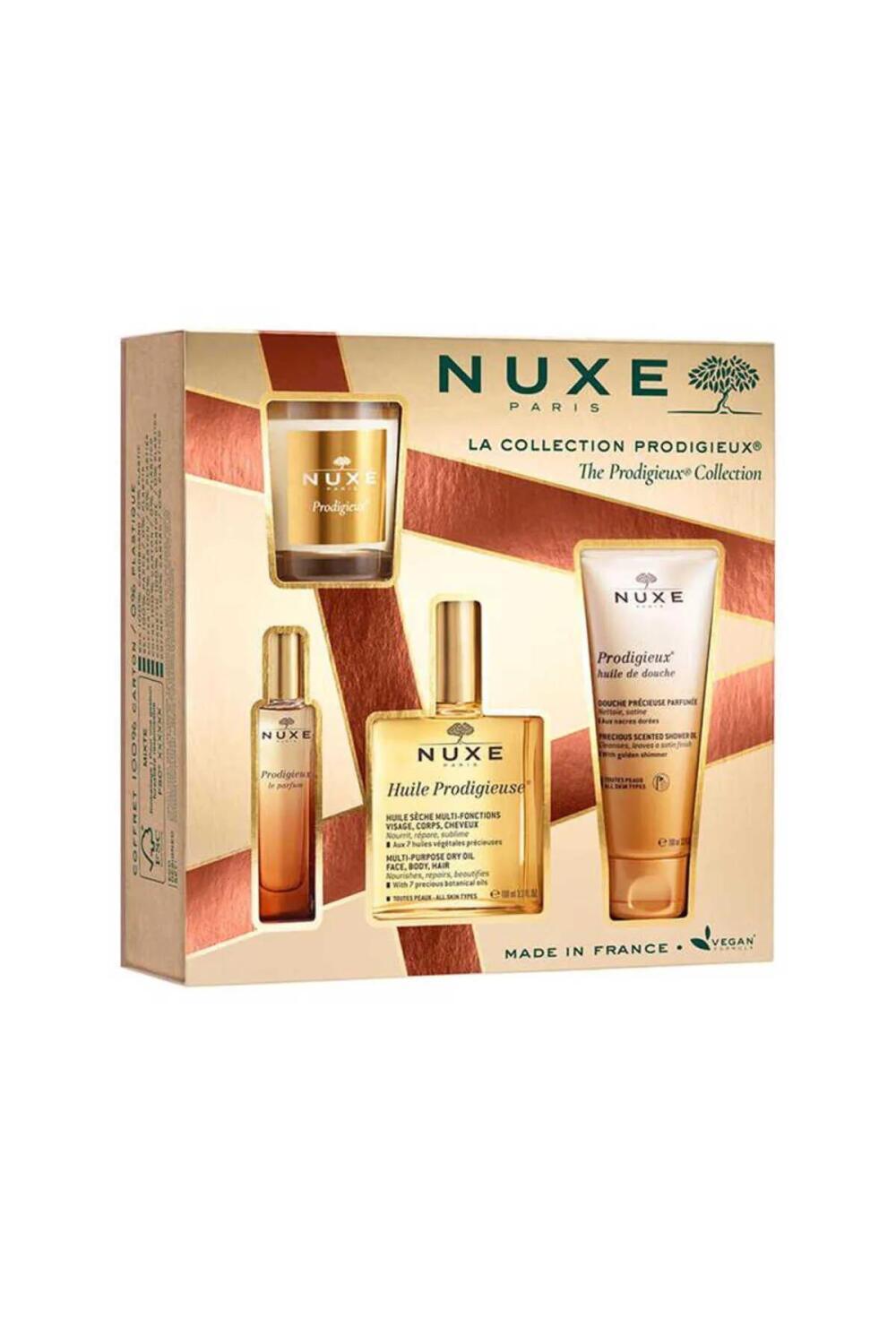 Nuxe Luxury Beauty Gift Set - Nuxe Prodigeux Le Parfüm, Huile Prodigeux, and Prodigieux Shower Oil