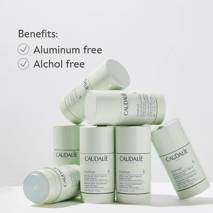Caudalie Vinofresh Natural Deodorant Stick - Effective, Chemical-Free, 50g